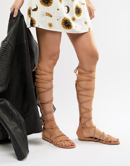 ASOS Raid Stone High Leg Gladiator Sandals