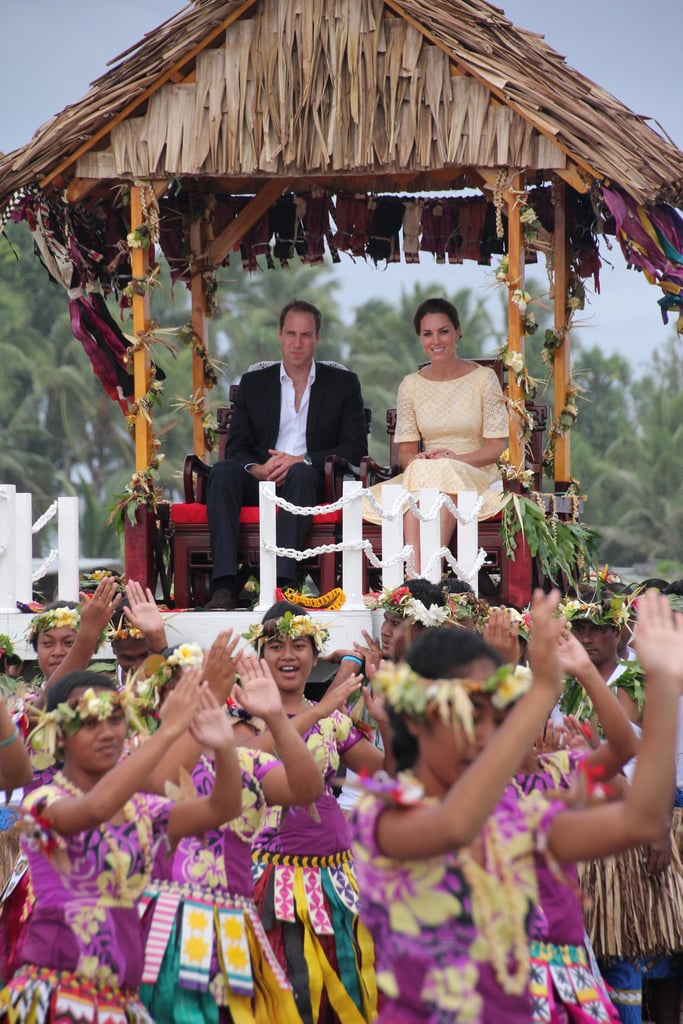 Prince William and Kate Middleton arrived in Tuvalu by elevated hut. Prince William and Kate Middleton arrived in Tuvalu by elevated hut.