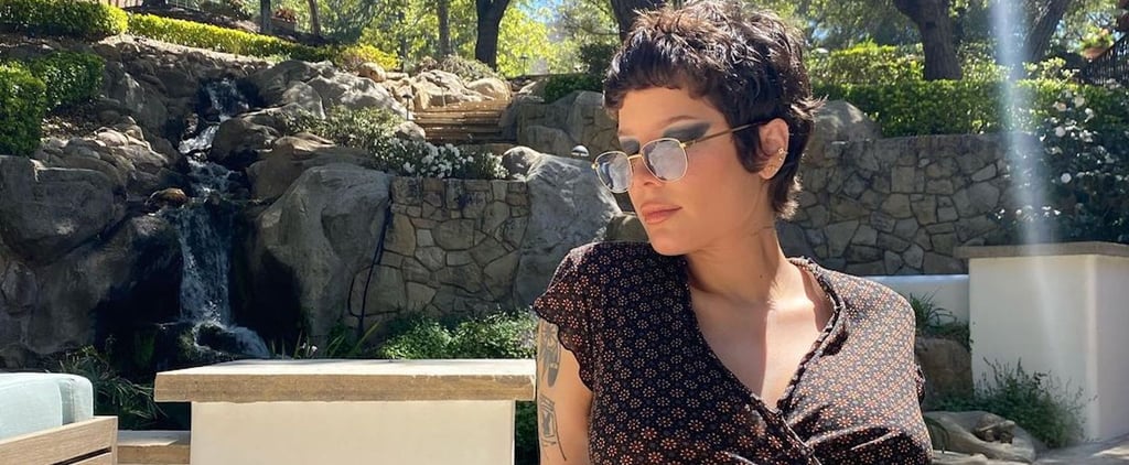 Halsey Shows Off Her Baby Bump in a Floral Wrap Sundress