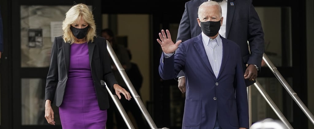 Jill Biden Wears "Vote" Stuart Weitzman Boots to the Polls