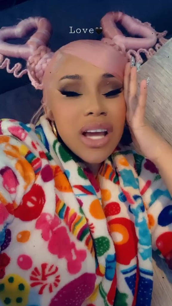 Cardi B Wears Pink, Heart-Shaped Pigtails August 2020