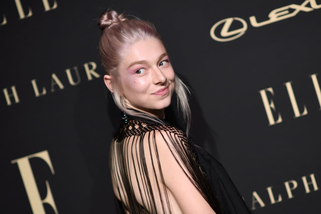 Hunter Schafer's Pink Hair and Makeup at Elle Event