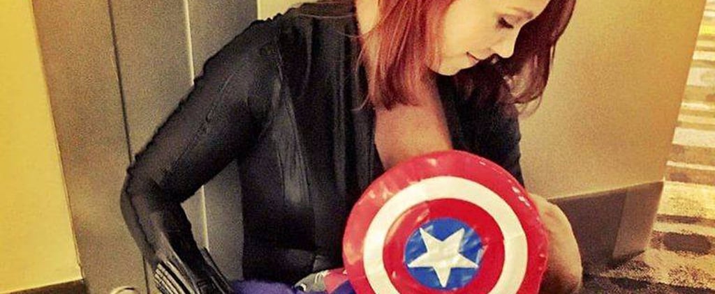 Breastfeeding Dressed as Superheroes