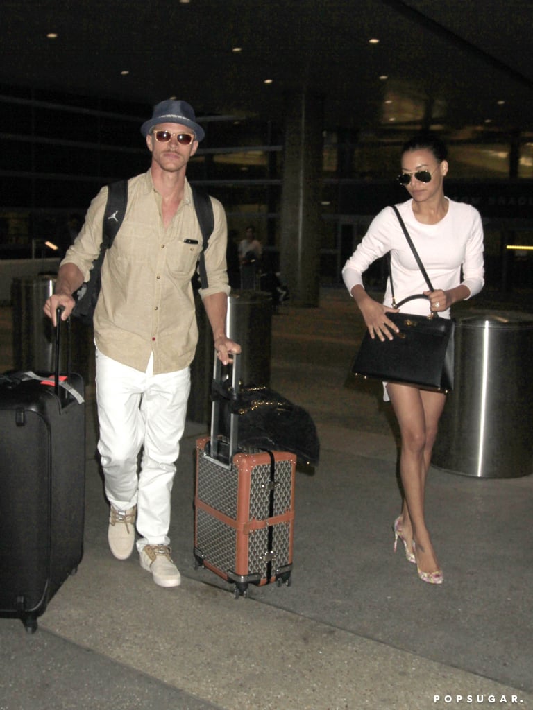 Naya Rivera and Ryan Dorsey at LAX After Their Wedding