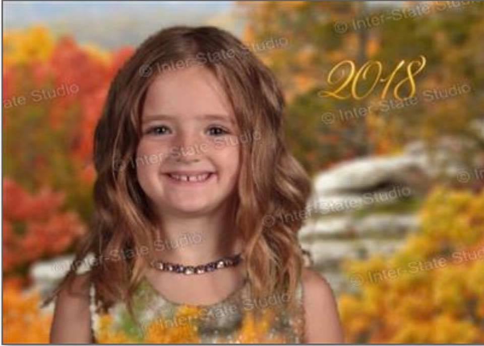 Girl's School Picture Day Green Screen Mistake