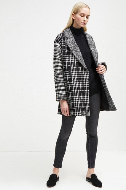 French Connection Belinda Check Slouchy Coat