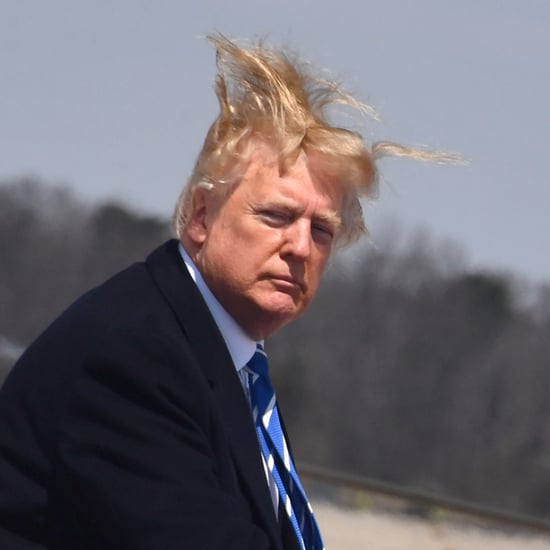 Trump's Hair Blowing While Boarding Air Force One Plane