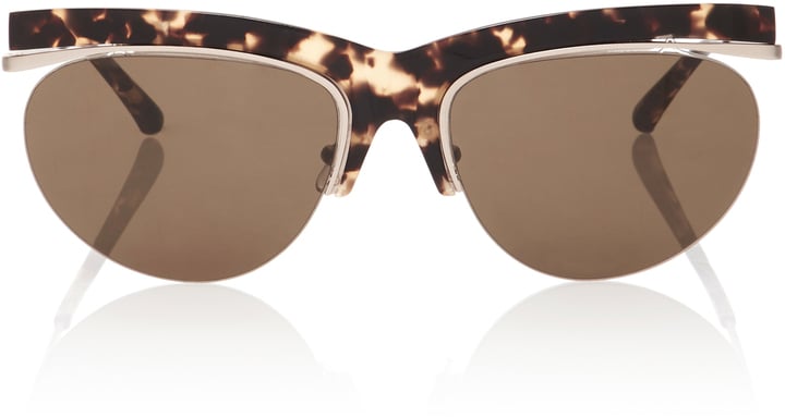 Linda Farrow Tortoiseshell-Trimmed Sunglasses
