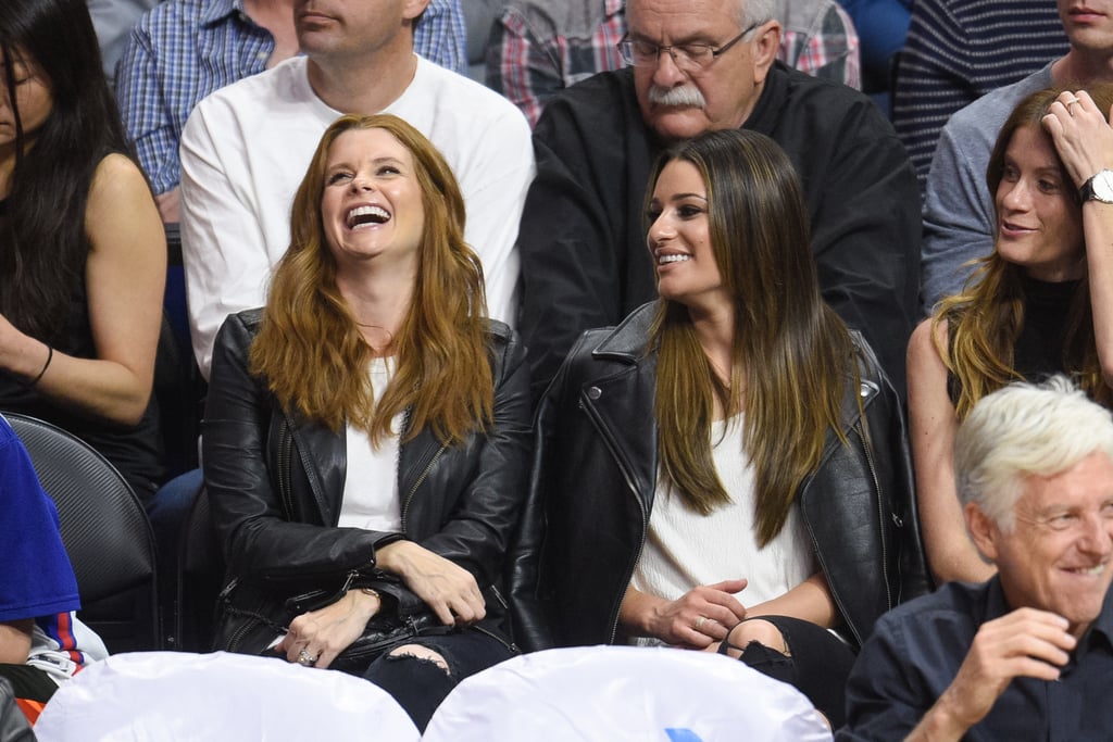Lea Michele at Clippers Game February 2016