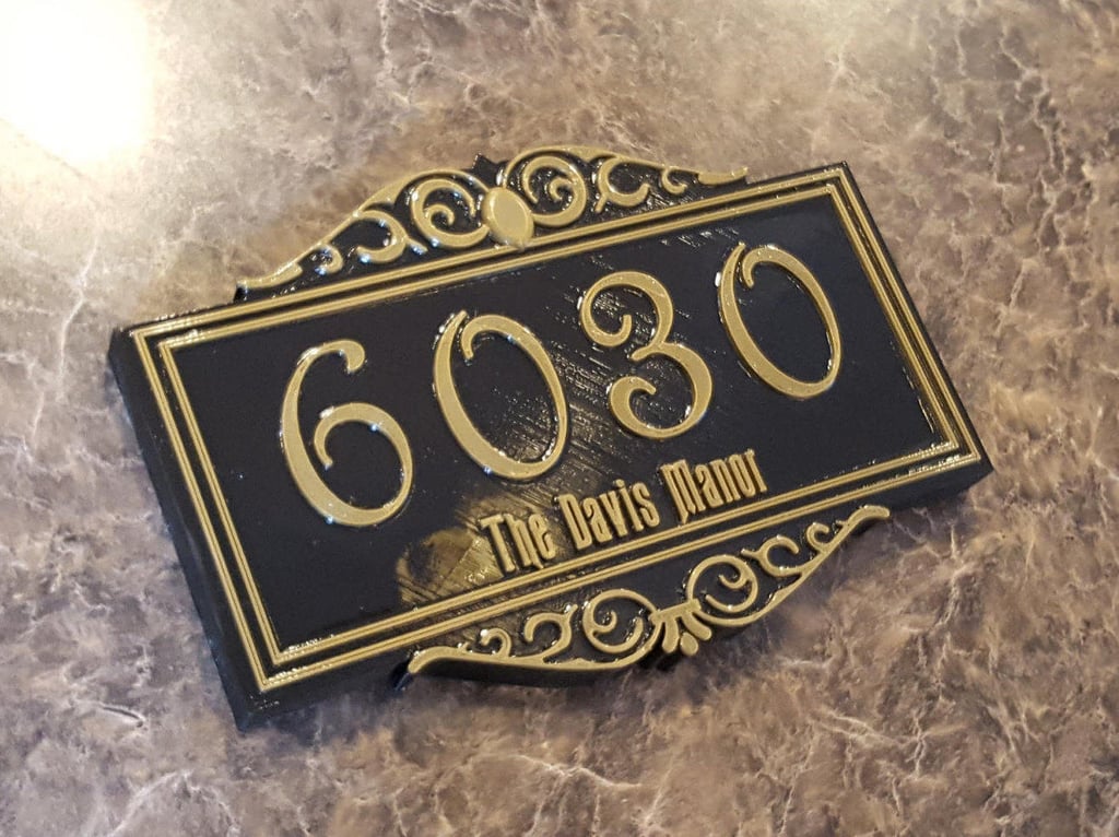Personalized The Haunted Mansion Themed Address Plaque