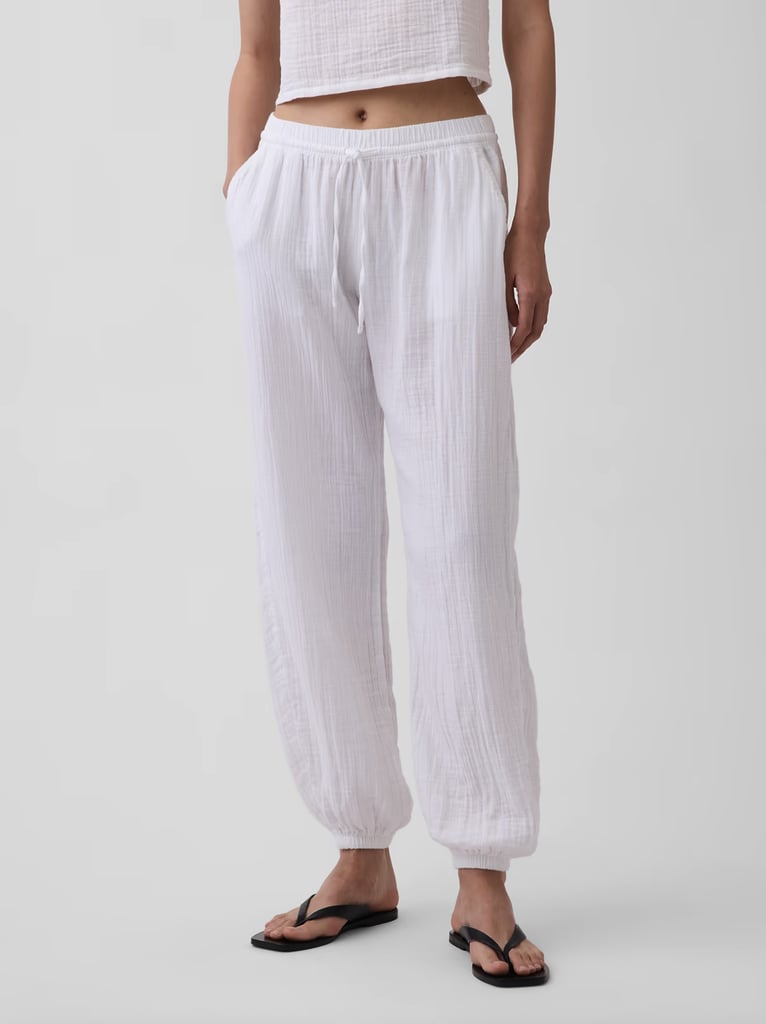 Gap Cotton Gauze Easy Joggers