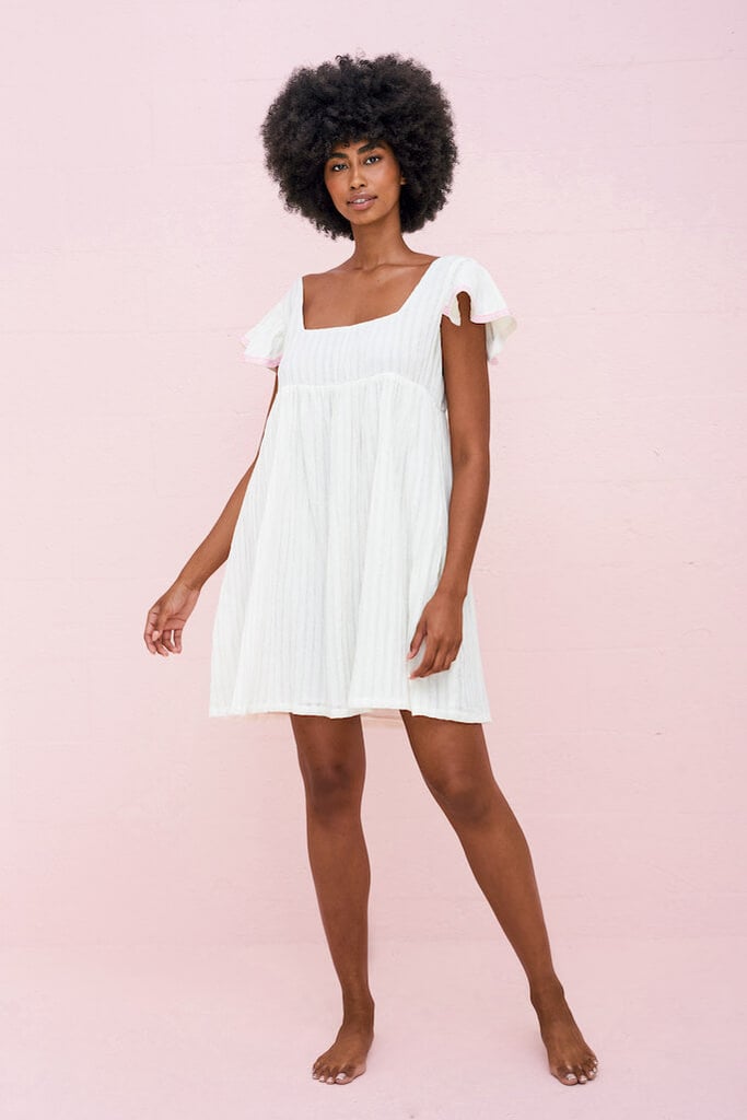 Pitusa Flutter Sleeve Babydoll Dress