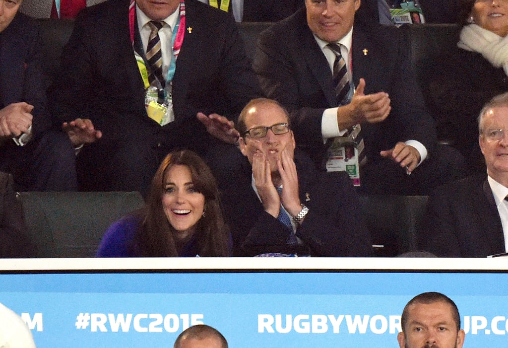 They couldn't hide their reactions while watching the Rugby World Cup in September 2015.