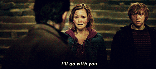 When Ron and Hermione realize that Harry is going into the forest to die, and Hermione says, "I'll go with you." 
Kreacher's tearful account of being forced to drink Voldemort's poison, then left to die in the cavern with the Horcrux.