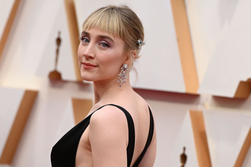 Saoirse Ronan's Black and Purple Gucci Gown at Oscars 2020