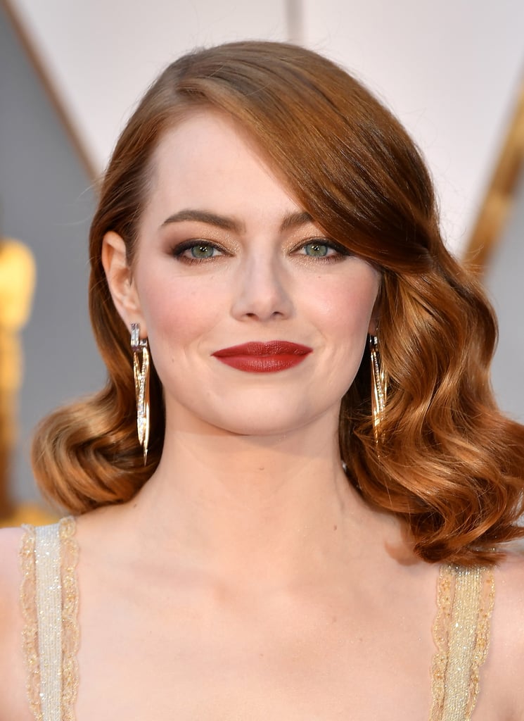Emma Stone's Red Waves in 2017