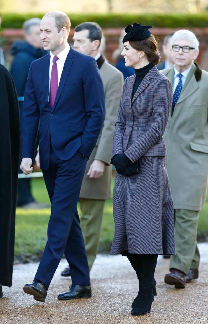 Kate Looked Great in This Tartan Jacket and Skirt Set