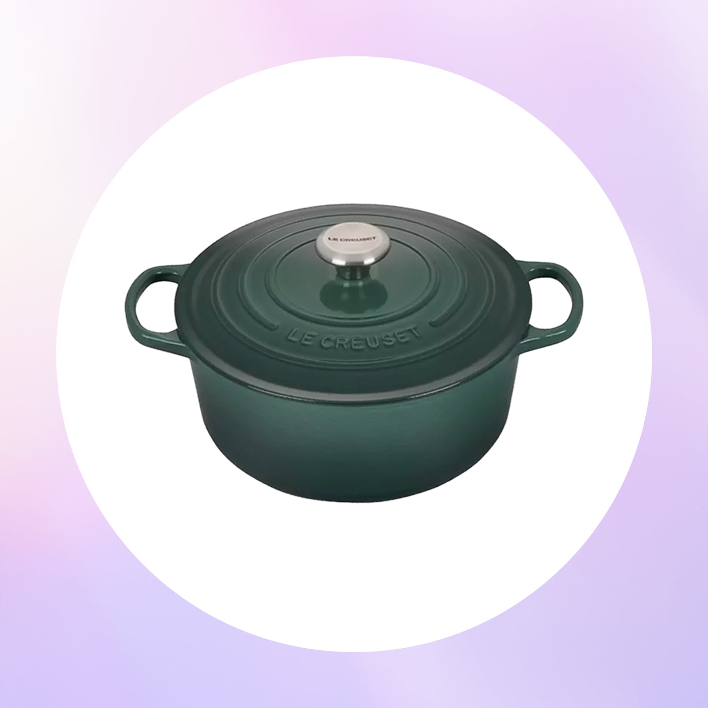 FOOD NETWORK 5-1/2 QT Enameled CAST IRON DUTCH OVEN GREEN