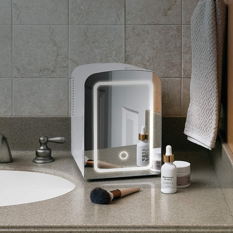 Mini Skin-Care Fridge With a Mirror: Chefman Portable Mirrored Beauty Fridge