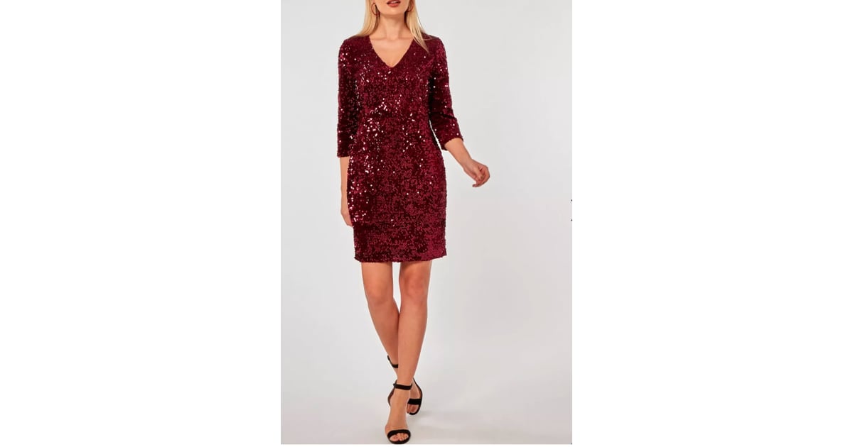 Dorothy Perkins Pink Velvet Sequin Bodycon Dress Priyanka Chopra's