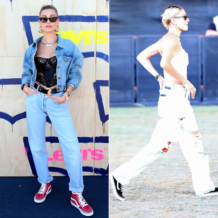 Hailey Baldwin Vans Sneakers at Coachella 2019 | POPSUGAR Fashion