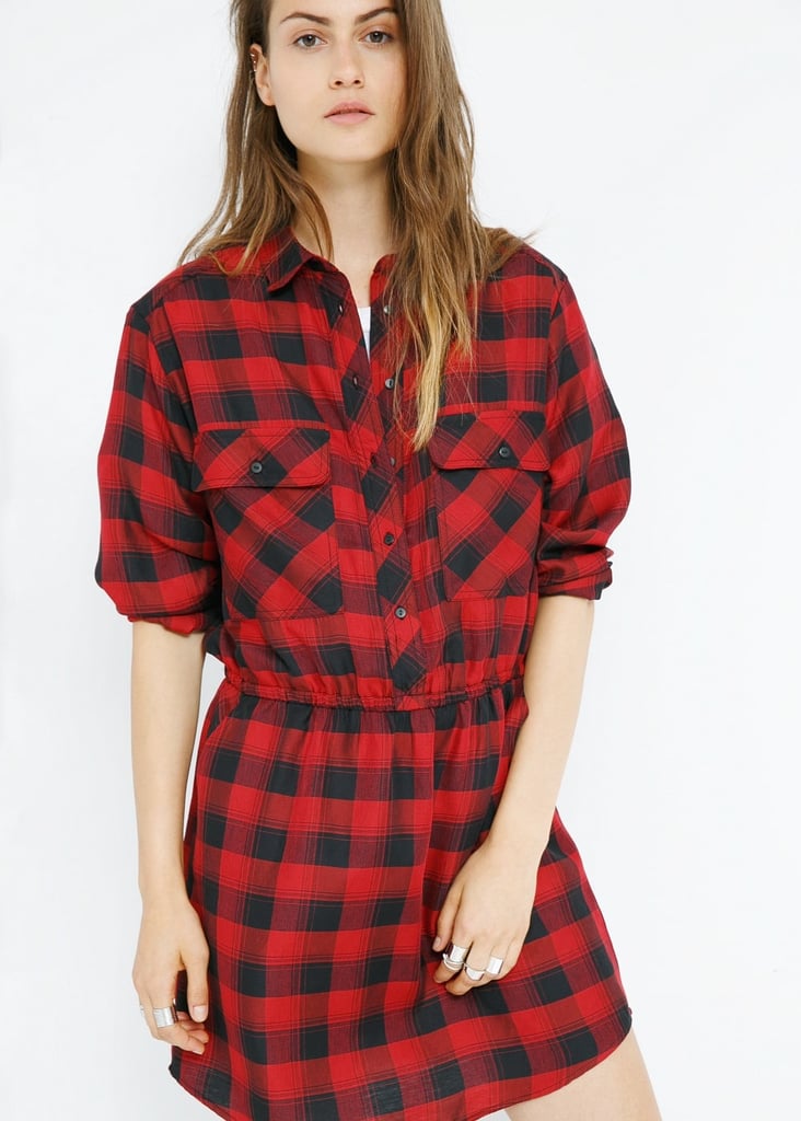 Mango Check Shirt Dress