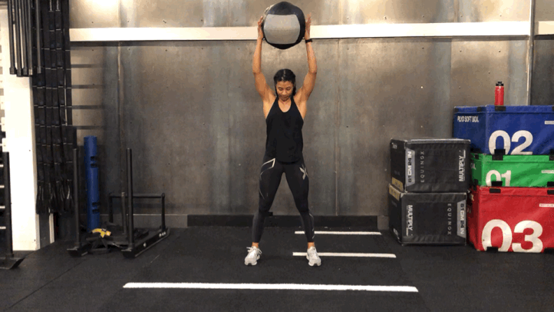 Superset 1, Exercise 1: Rotational Medicine Ball Slam and Toss