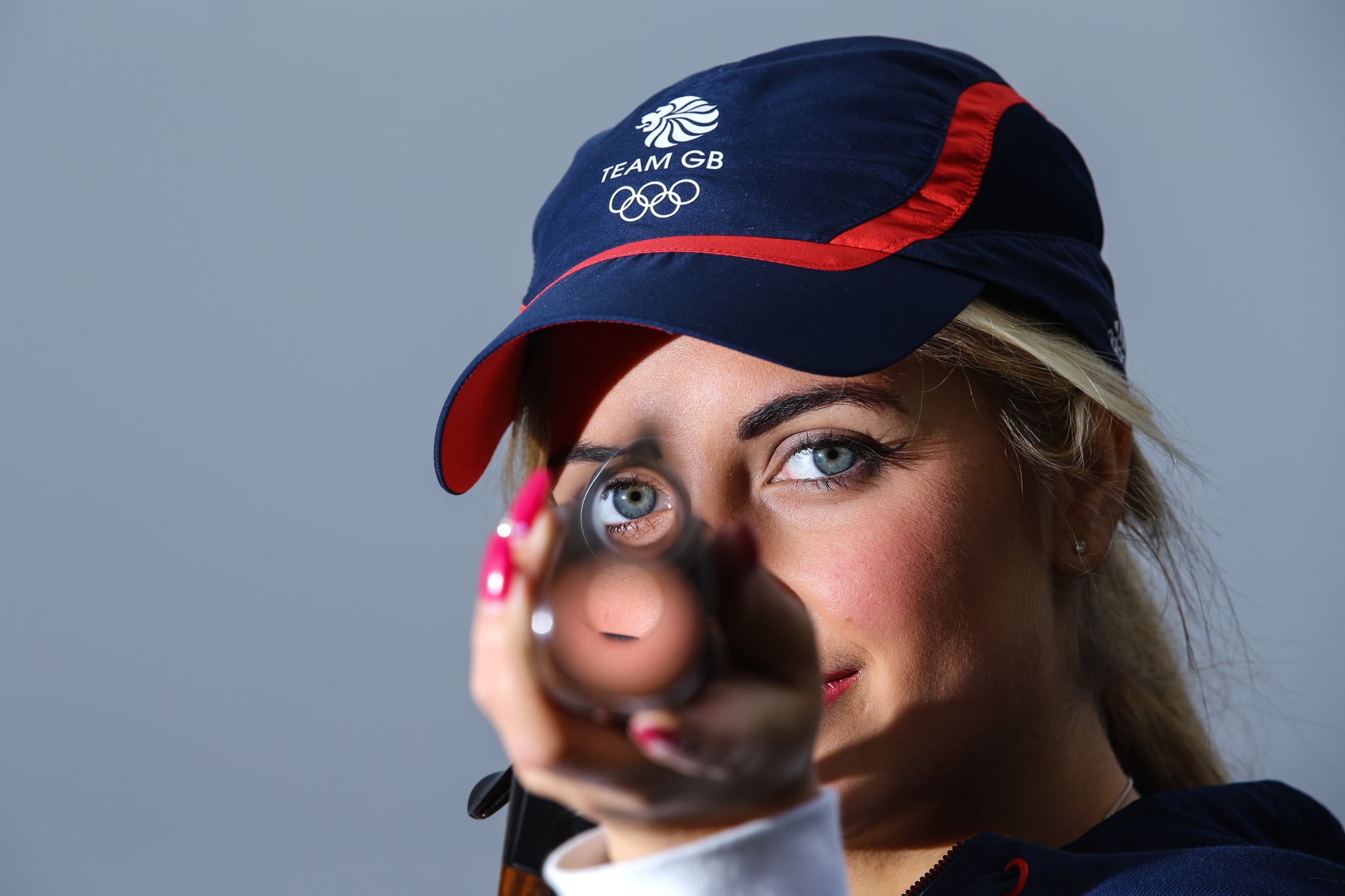 HIGH WYCOMBE, ENGLAND - NOVEMBER 02:  (EDITORS NOTE: IMAGE EMBARGOED BEFORE 10th NOVEMBER 2015) 18yr old Amber Hill poses for a portrait as she is selected for the Team GB Shooting Team for Rio 2016 Olympic Games at the E.J.Churchill Shooting Ground on November 02, 2015 in High Wycombe, England.  (Photo by Richard Heathcote/Getty Images)