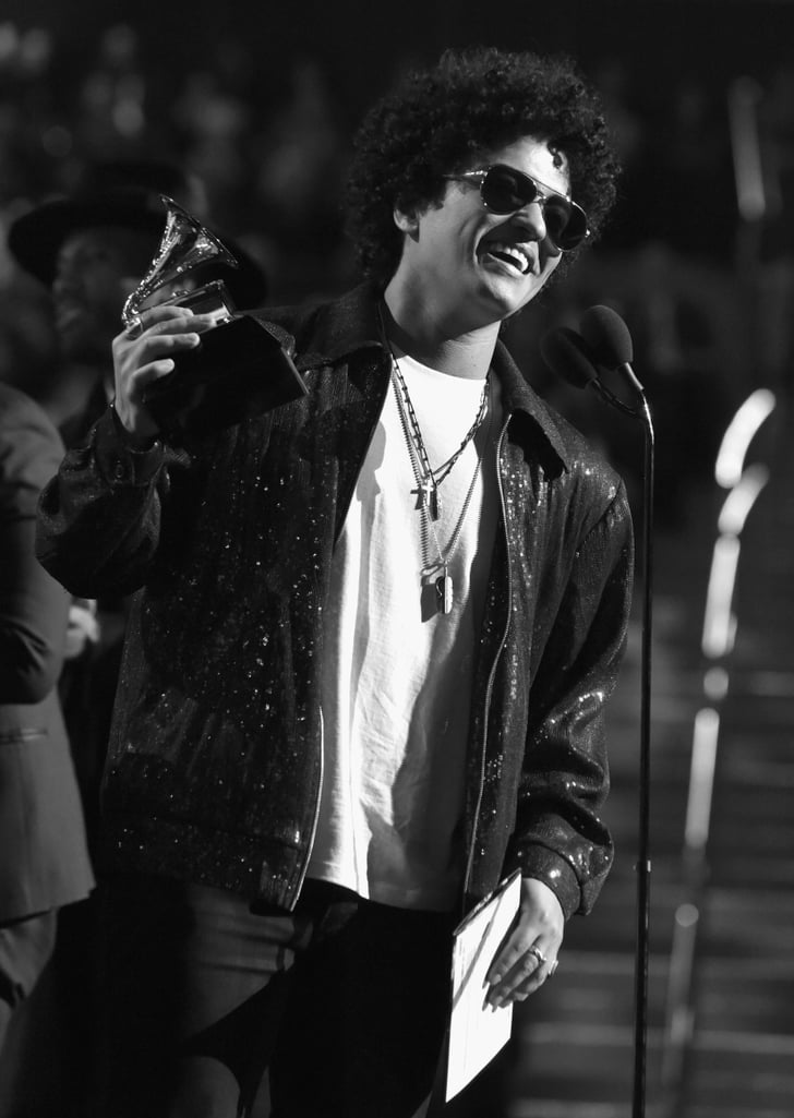Bruno Mars Grammys 2018 Black and White Photos POPSUGAR Celebrity UK Photo 2
