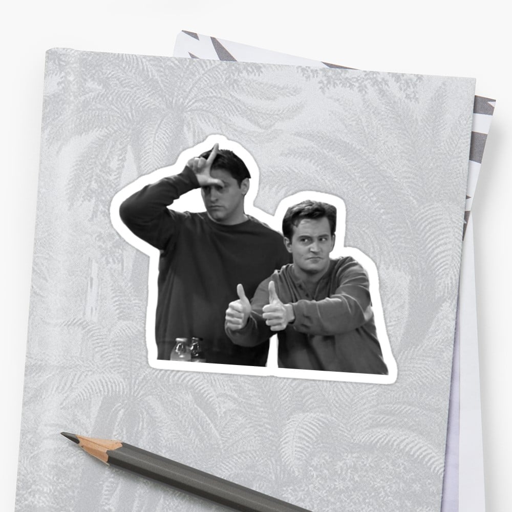 Chandler and Joey Sticker