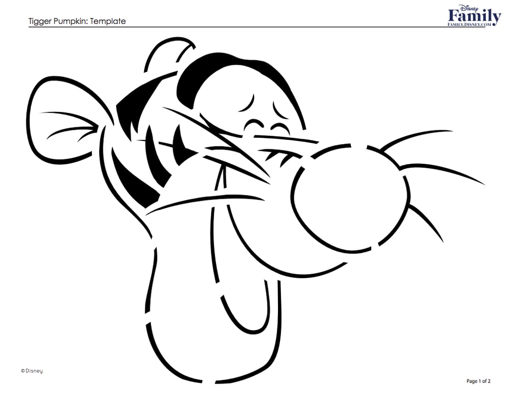 Tigger Free Disney Pumpkin Stencils POPSUGAR Smart Living Photo 6