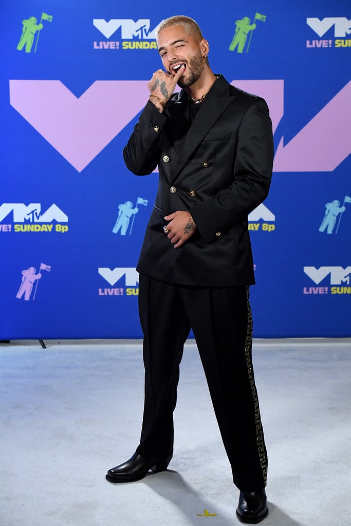 Maluma Wore Silver Fangs to the MTV VMAs 2020 | Photos