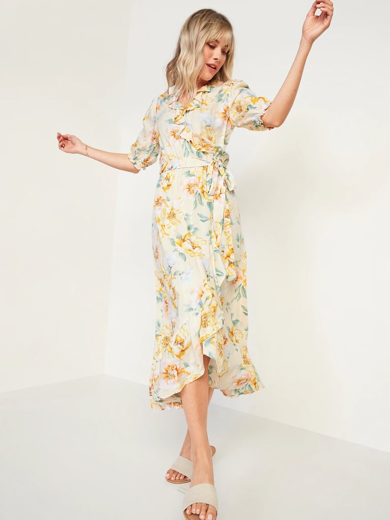 Old navy floral wrap dress new arrivals