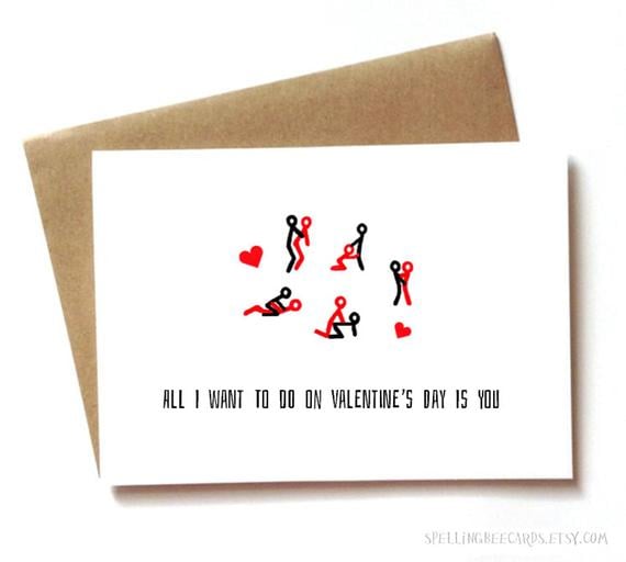 "All I Want to Do on Valentine's Day Is You" Card | Funny ...