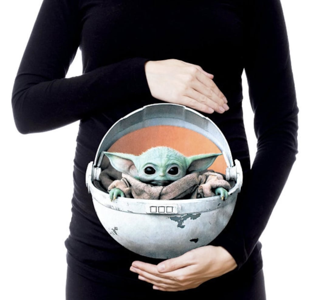 Pregnant Halloween Costume Idea: Baby Yoda