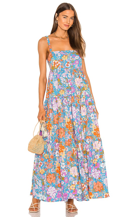 Free People Park Slope Maxi Dress in Bluebell Combo