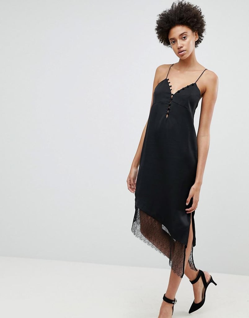 N12H After Hours Lace Trim Slip Dress