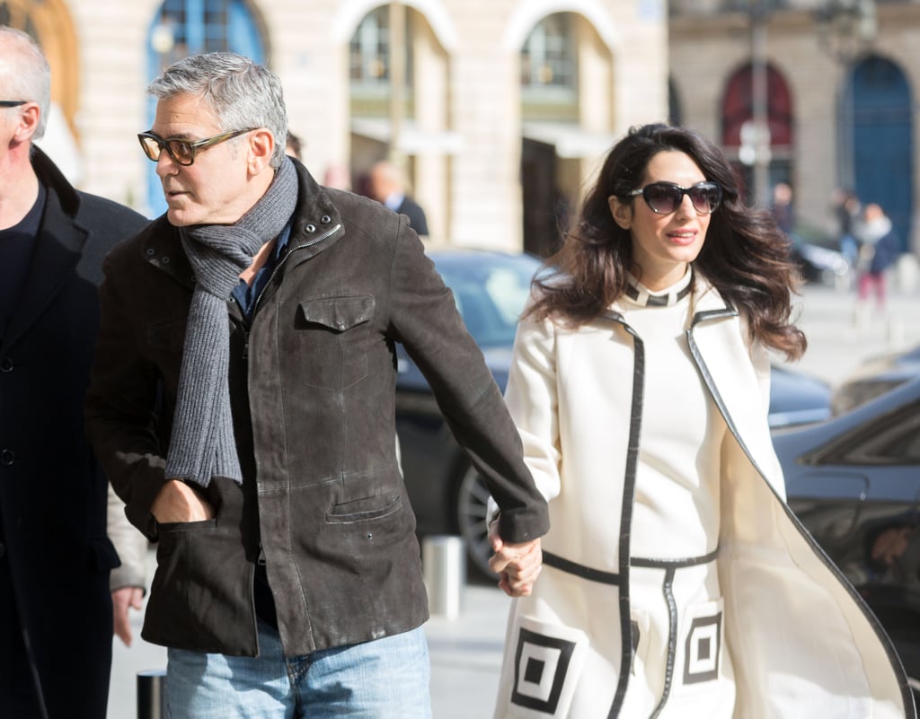 George and Amal Clooney Out in Paris February 2017