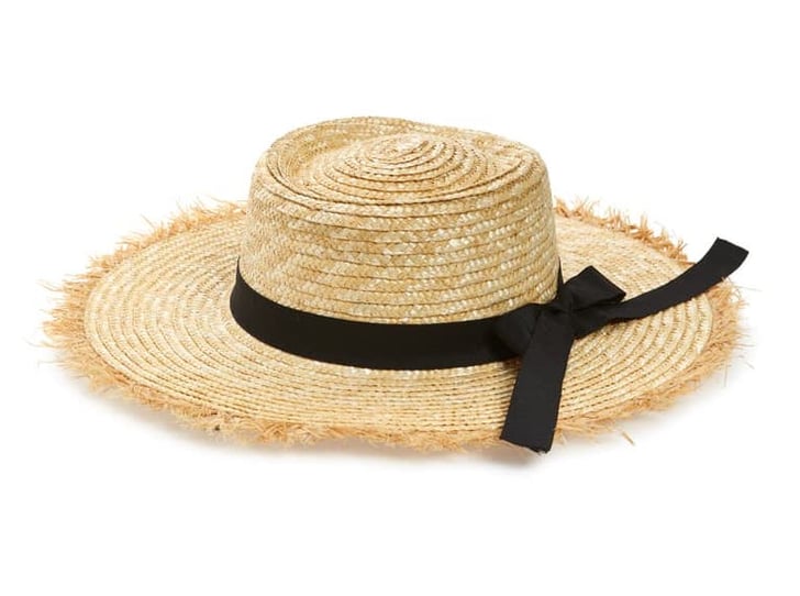 Something Navy Frayed Edge Straw Boater 