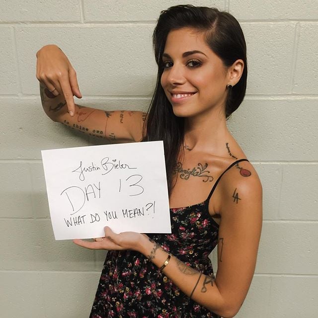 Christina Perri Celebrities Promote Justin Bieber S Song August 2015 Popsugar Celebrity Australia Photo 15