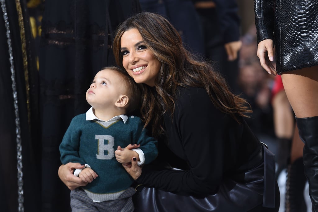 Eva Longoria Brought Her Son Santiago to Paris Fashion Week