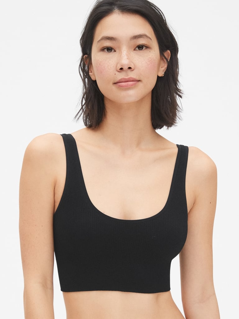 Gap Seamless Ribbed Bralette in Black