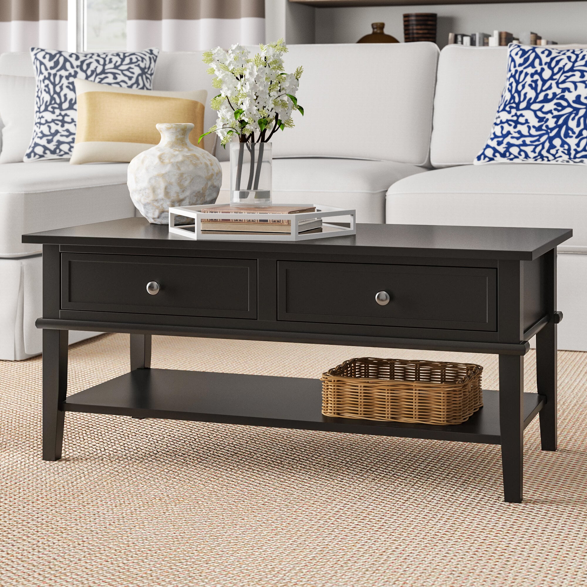 Dmitry coffee shop table with storage
