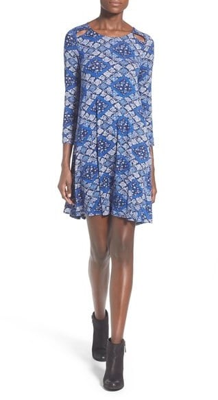 dee elle Cutout Bandana Print Swing Dress ($46)