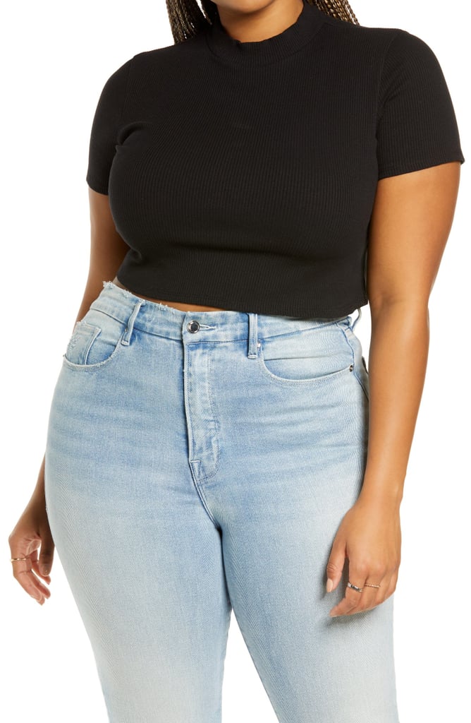 BP. Ribbed Mock Neck Crop Top