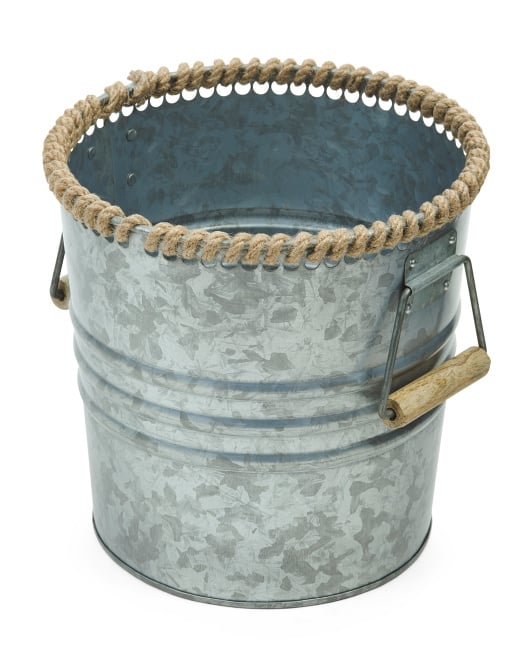 Made in India Small Galvanized Bucket Best Home Decor From TJ Maxx