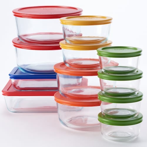 Pyrex 24-Pc. Storage Set With Color Lids