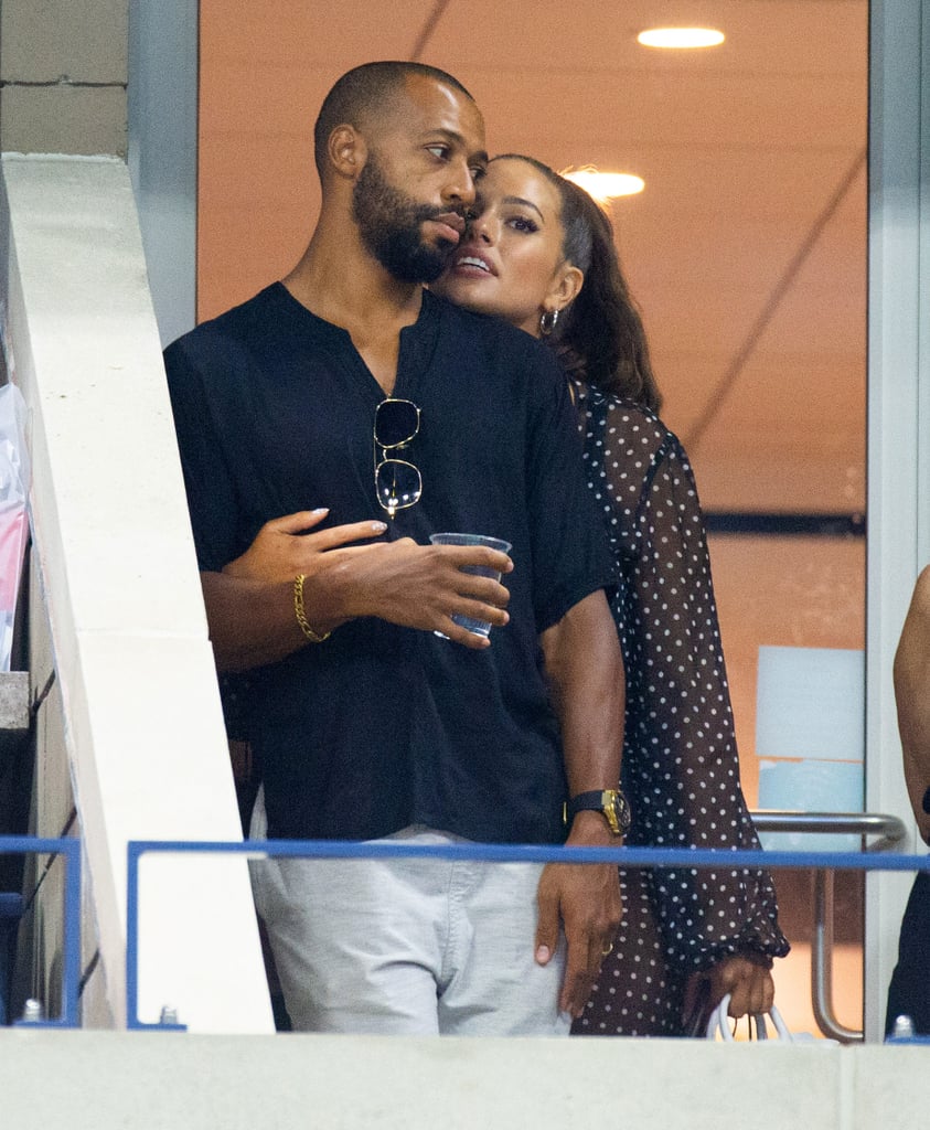 Ashley Graham and Justin Ervin at the 2018 US Open