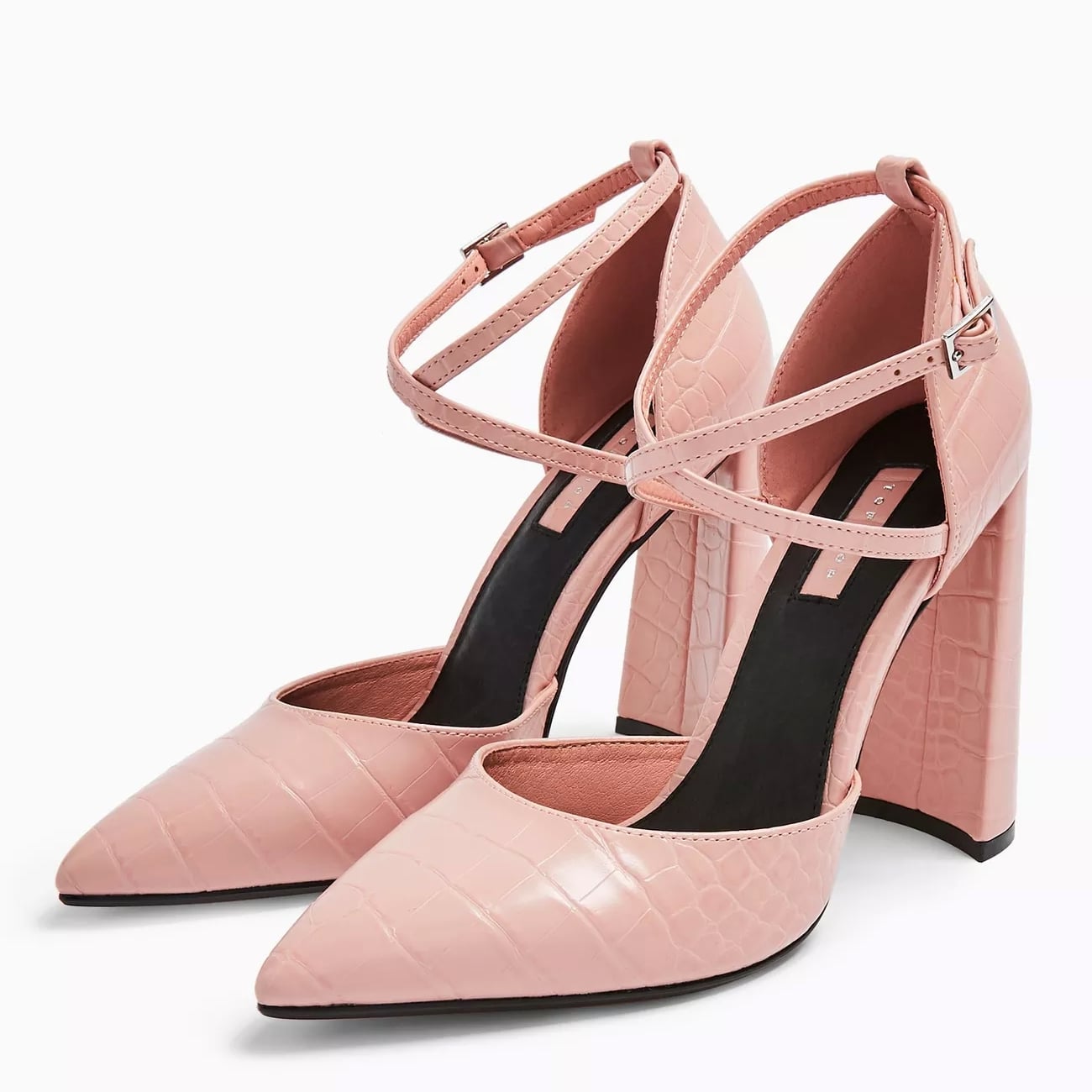 wide width pink pumps