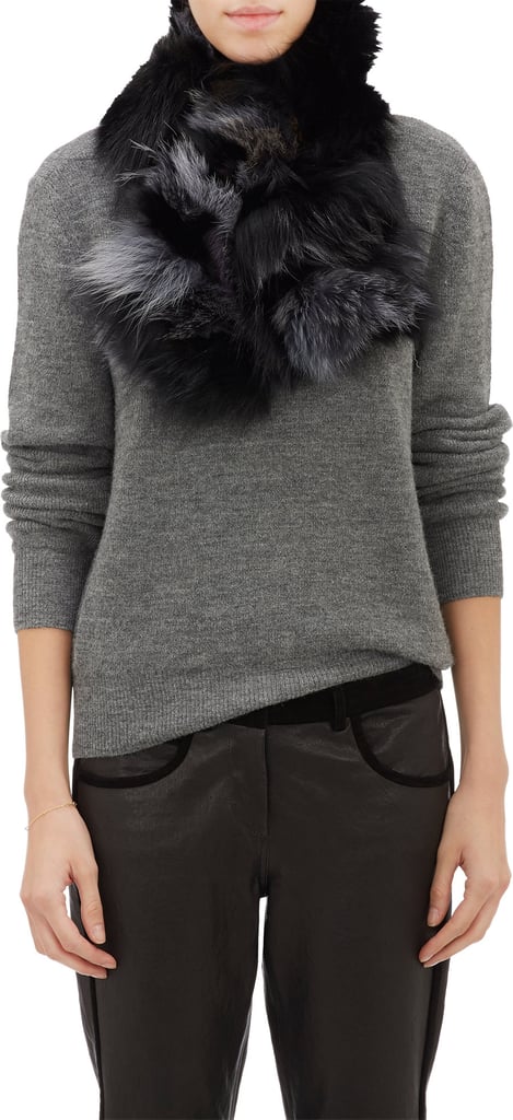 Barneys New York Fox Fur Scarf ($450)
"Be sure to stay snuggly warm with a nice fur thingy. If you catch a chill, you will miss out on the freaky fun." — Simon Doonan